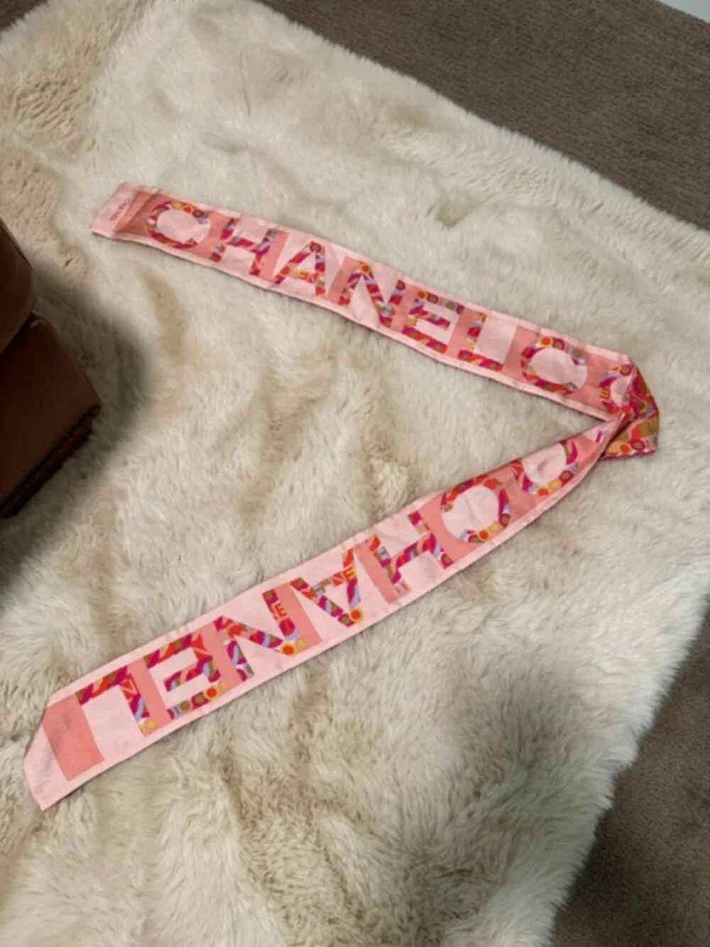 CHANEL hair scarf/purse scarf